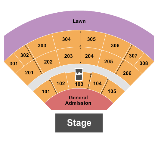Acrisure Amphitheater Seating Chart: Endstage GA