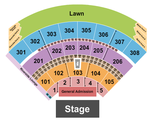 Acrisure Amphitheater Seating Chart: Endstage - GA Front