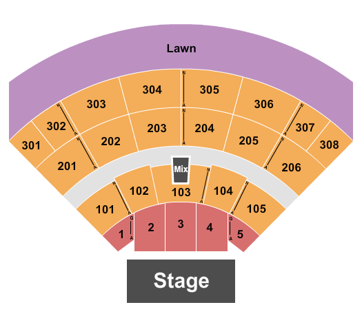 Acrisure Amphitheater Seating Chart: Endstage Reserved
