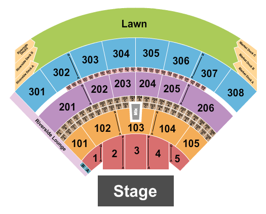 Acrisure Amphitheater Seating Chart: Endstage Reserved