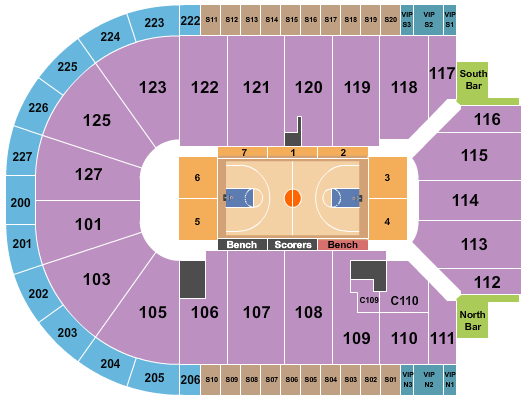 Acrisure Arena Seating Chart: Basketball - Globetrotters
