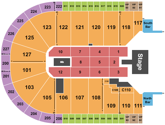 Acrisure Arena Seating Chart: Christian Nodal