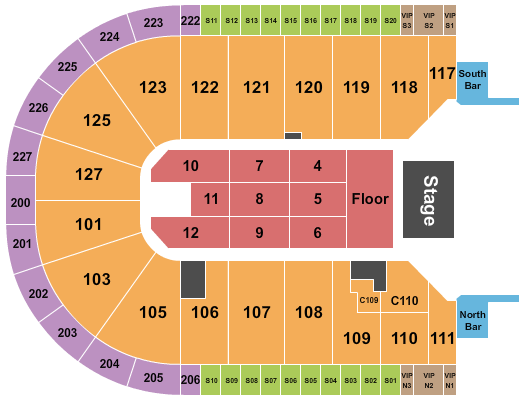 Acrisure Arena Seating Chart: Endstage Floor