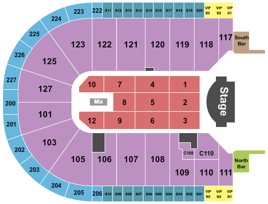 Acrisure Arena Seating Chart: Endstage 6 - Flr 1-12, No 11