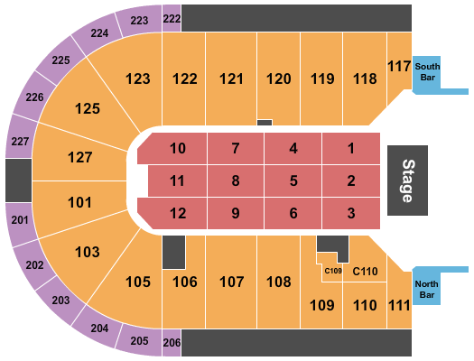 Acrisure Arena Seating Chart: End Stage