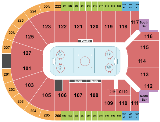 Acrisure Arena Seating Chart: Hockey