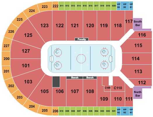 Acrisure Arena Seating Chart: Hockey