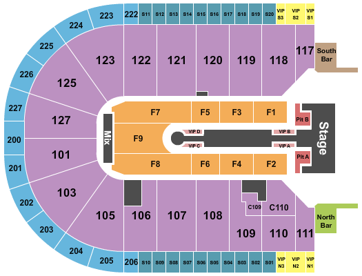 Acrisure Arena Seating Chart: Jennifer Lopez 2024