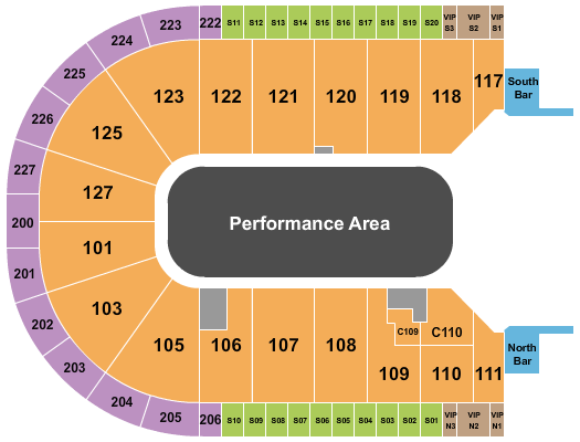 Acrisure Arena Seating Chart: Performance Area