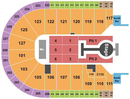 Acrisure Arena Seating Chart: Peso Pluma