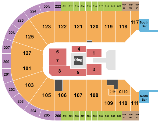 Acrisure Arena Seating Chart: Wrestling - AEW