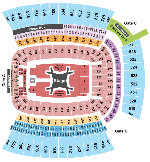 Acrisure Stadium Seating Chart: Luke Combs