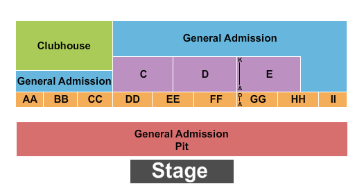 Adams County Fairgrounds - NE Seating Chart: Endstage GA Pit
