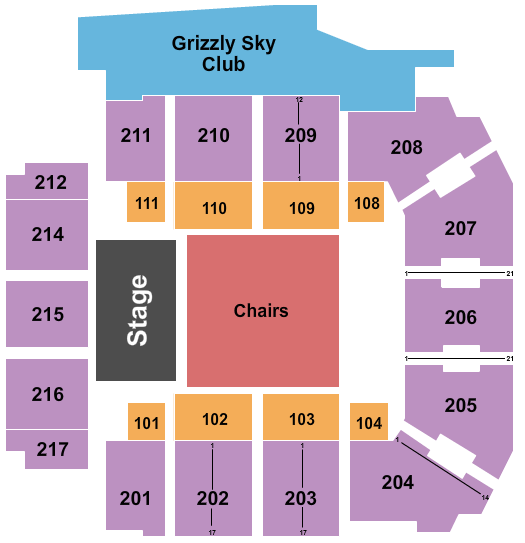 Adams Event Center Seating Chart: Ludacris