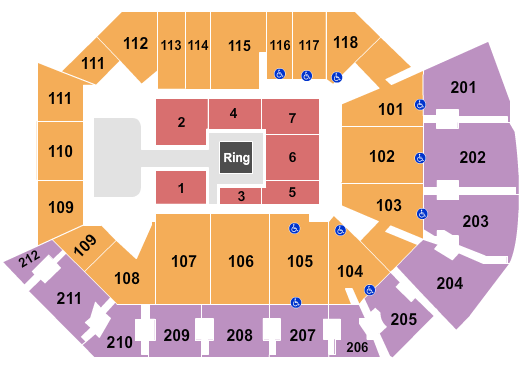 Addition Financial Arena Seating Chart: AEW 2