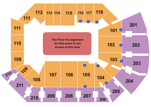 Addition Financial Arena Seating Chart: Generic Floor