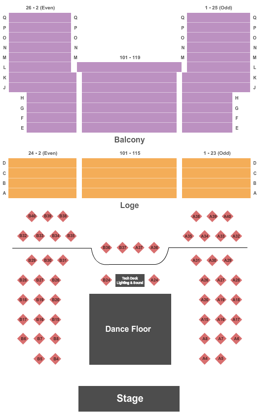 Admiral Theatre - Bremerton Seating Chart: Endstage - Dance Party
