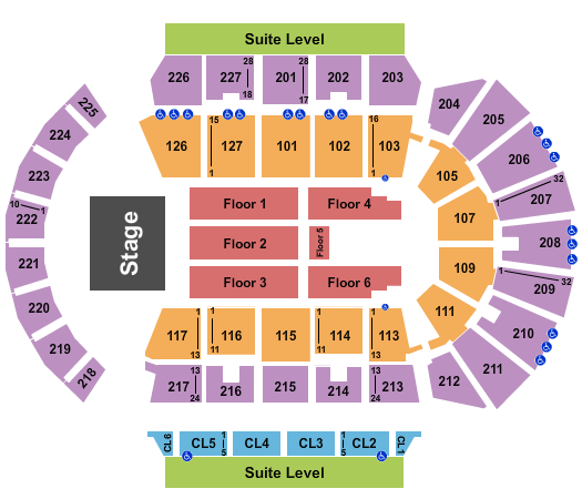 Adventist Health Arena Seating Chart: Endstage 4