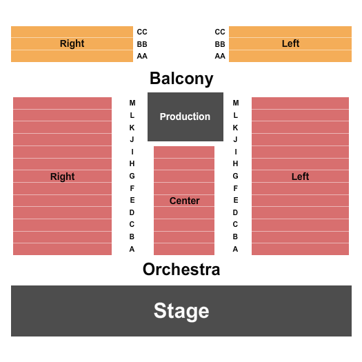 Aeolian Hall Seating Chart: End Stage