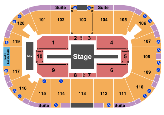 Agganis Arena Seating Chart: Center Stage 2