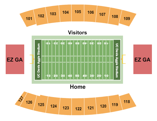 UC Davis Health Stadium Seating Chart: Football