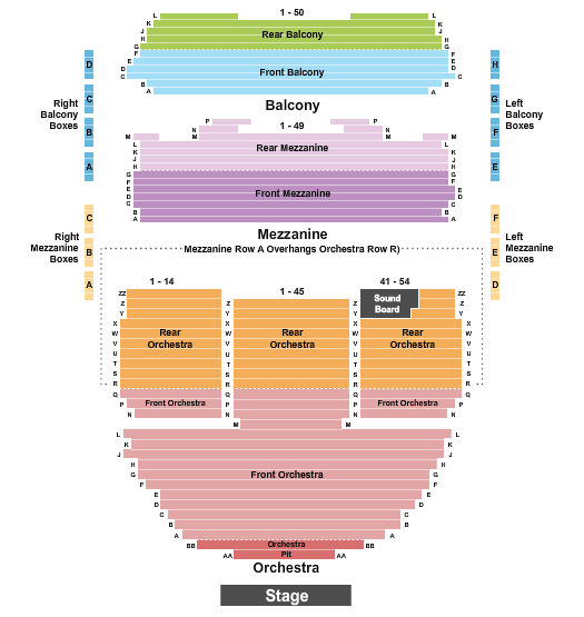 Ahmanson Theatre Seating Chart: End Stage