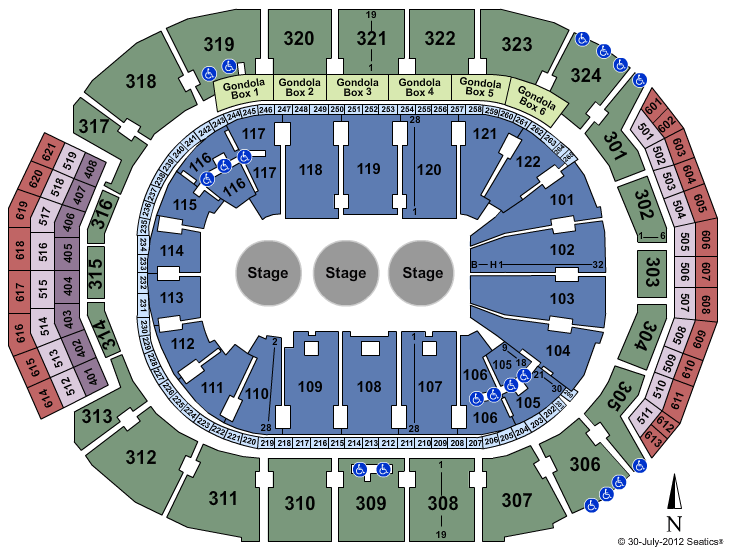 Concert Seating Chart Air Canada Centre