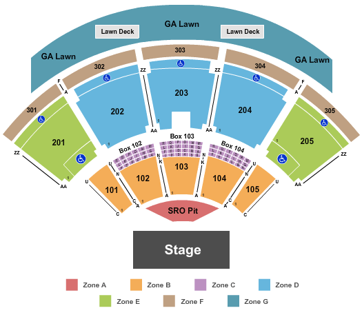 Ak-Chin Pavilion Seating Chart: Endstage GA Pit Zone