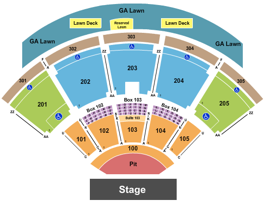 Ak-Chin Pavilion Seating Chart: Endstage GA Pit