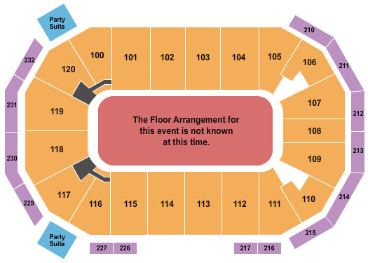 Akins Arena at The Classic Center Seating Chart: Generic Floor