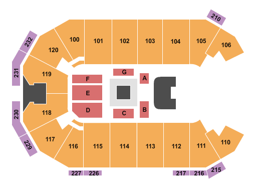 Akins Arena at The Classic Center Seating Chart: Wrestling - AEW