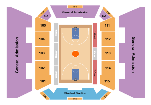 Al McGuire Center Seating Chart: Basketball - Womens