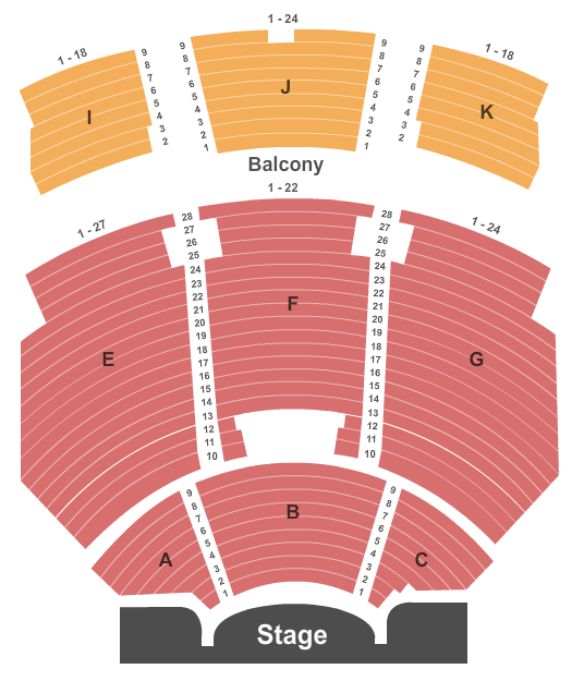 Alabama Theatre - SC Seating Chart: End Stage