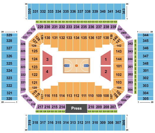 Alamodome Seating Chart: Basketball - NCAA