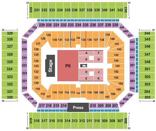 Alamodome Seating Chart: Iron Maiden
