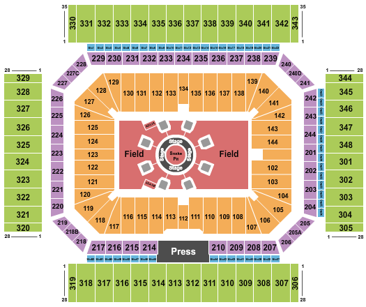 Alamodome Seating Chart: Metallica