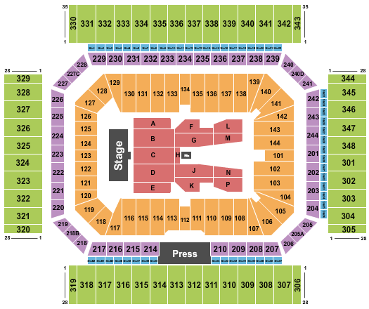 Alamodome Seating Chart: Paul McCartney
