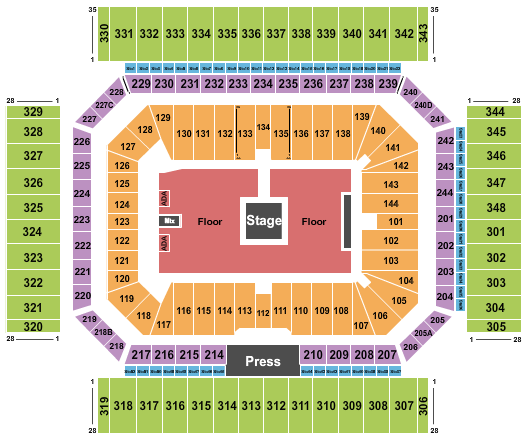 Alamodome Seating Chart: Zach Bryan