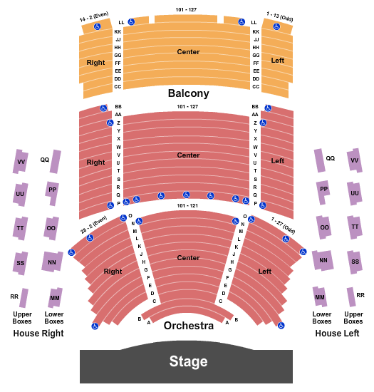 Alan Jay Wildstein Center for the Performing Arts Seating Chart
