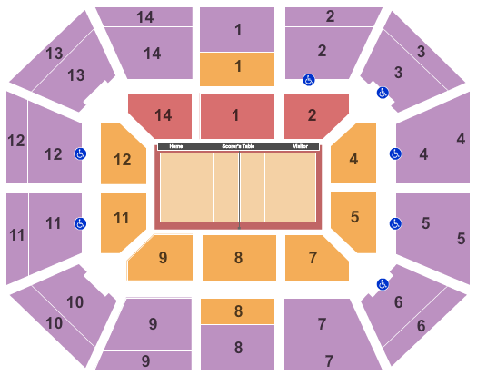 Alaska Airlines Arena at Hec Edmundson Pavilion Seating Chart: Volleyball