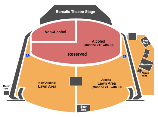 Alaska State Fair Borealis Theatre Seating Chart: Reserved Area - GA Lawn
