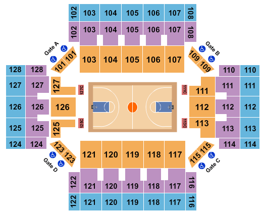 Albany Civic Center Seating Chart: Basketball