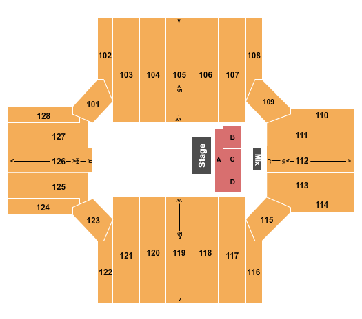 Albany Civic Center Seating Chart: Half House 3