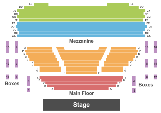 Albert Ivar Goodman Theatre Seating Chart: Endstage