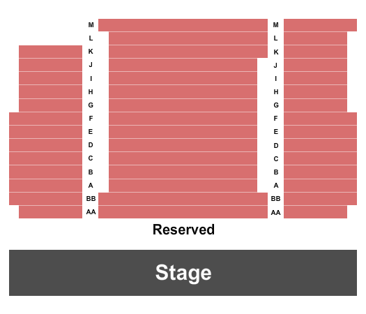 Alberta Rose Theatre Seating Chart: Endstage Reserved