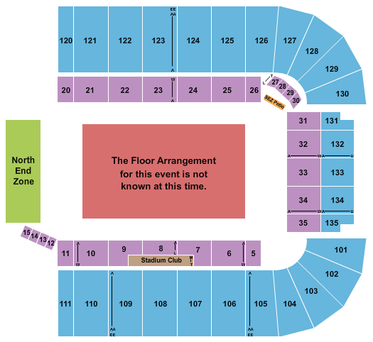 Albertsons Stadium Seating Chart: Generic Floor