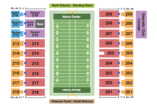 Alerus Center Seating Chart: Football 2