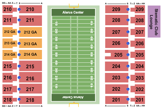 Alerus Center Seating Chart: Football