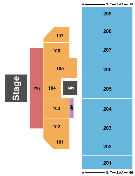 Alerus Center Seating Chart: The Red Clay Strays