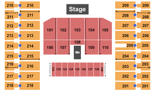 Alerus Center Seating Chart: Theatre 5